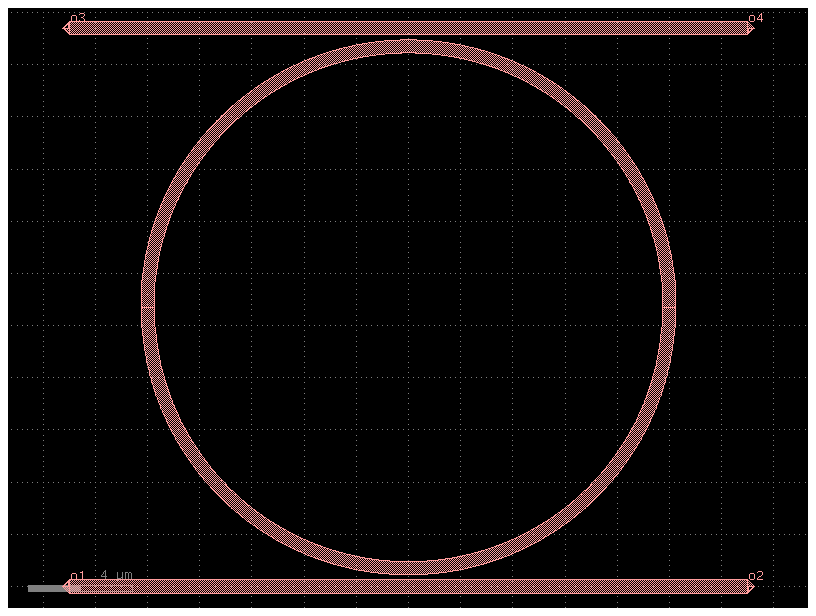 Ring Resonator from GDSFactory
