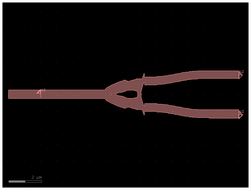Inverse spliter designed by topology optimization
